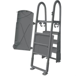 ÉCHELLE SÉCURITAIRE PORTE AUTO-VERROUILLABLE GRISE