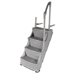 MARCHE POUR PISCINE UNE RAMPE GRISE