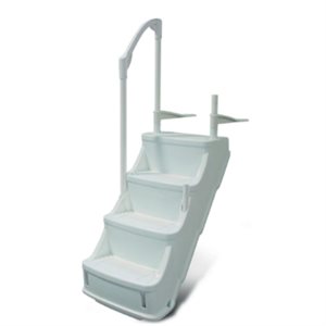 MARCHE POUR PISCINE UNE RAMPE BLANCHE