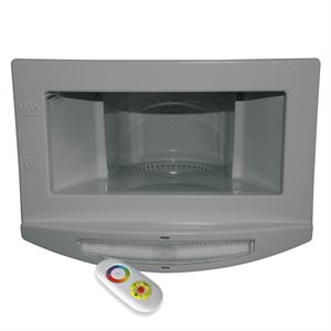 CACHE VIS D'ÉCUMOIRE GRIS AVEC LUMIERE DEL COULEUR