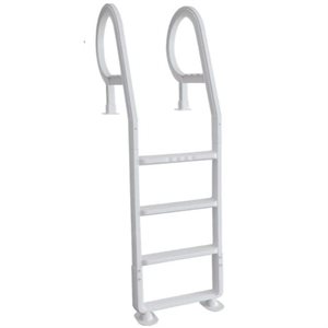 ECHELLE A DECK RÉSINE BLANCHE AJUST.