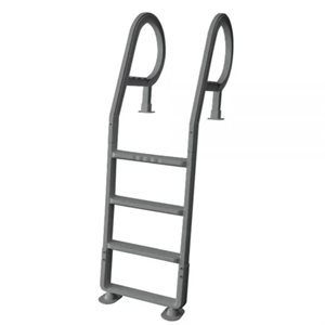 ECHELLE A DECK RESINE GRISE AJUST.