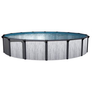 PISCINE HORS TERRE ARIAN GRISE, MUR COUNTRY