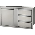 "42"" X 24"" LARGE SINGLE DOOR AND TRIPLE DRAWER"