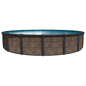 PISCINE HORS TERRE GEMINI GRISE, MUR KOA