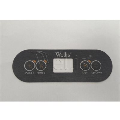 STICKER CONTROL PANEL - TWO PUMP (WELLIS LOGO)