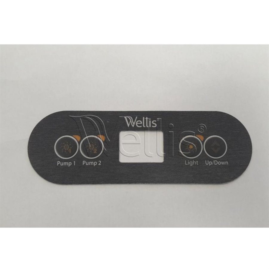 STICKER CONTROL PANEL - TWO PUMP (WELLIS LOGO)