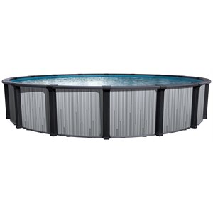 PISCINE HORS TERRE ZION GRISE, MUR OSLO