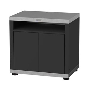 MEUBLE DE CUISSON AVEC TABLETTE DUO GRIS / NOIR (80X55X79CM)