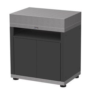 MEUBLE AVEC TABLETTE DUO GRIS / NOIR (80X55X92CM)