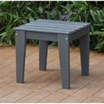 OGUNQUIT TABLE D'APPOINT CARRÉE EN LATTE GRISE 18X18